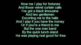 Joni Mitchell - For Free With Lyrics.wmv