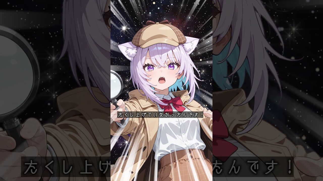 名探偵おかゆ #AIイラスト #ホロライブ切り抜き #きりぬきスバル #vtuber #大空スバル #猫又おかゆ