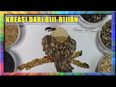 45 Kolase Gambar Burung Hantu Dengan Biji Bijian HD