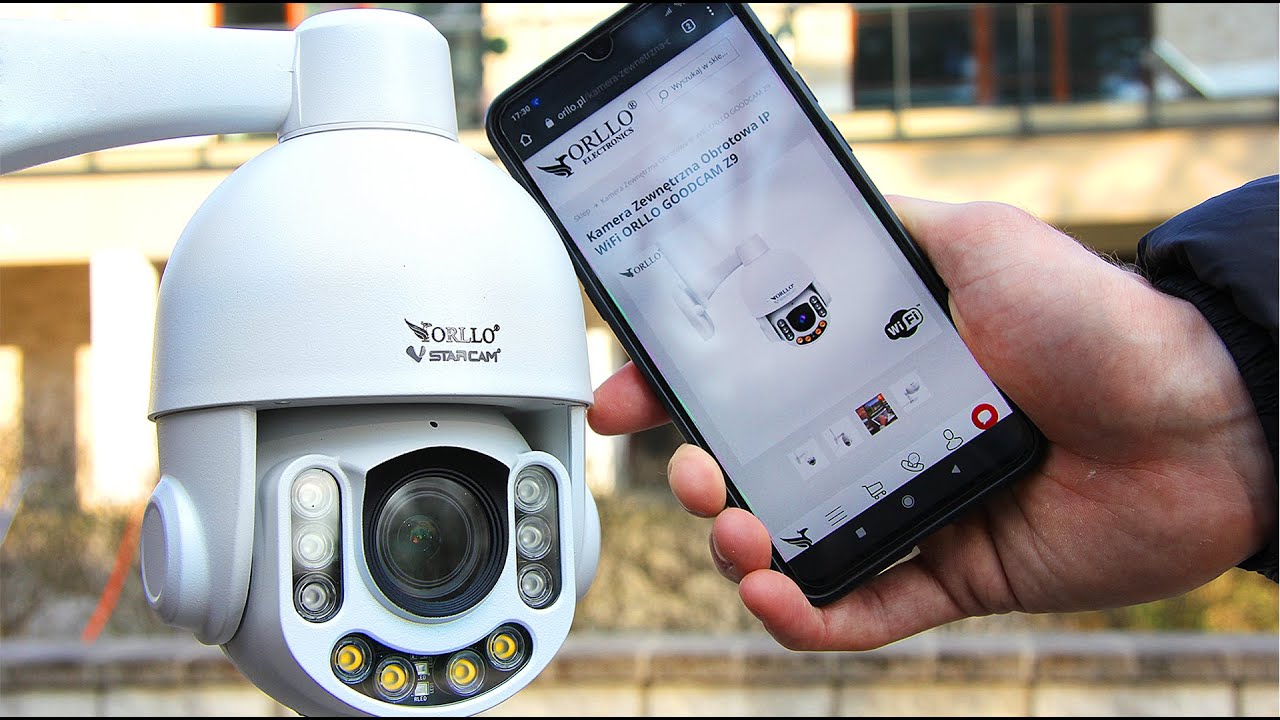 Kamera zewnętrzna obrotowa Wifi Alarm dźwiękowy Orllo Z9 Monitoring domu firmy Orllo Ekspert