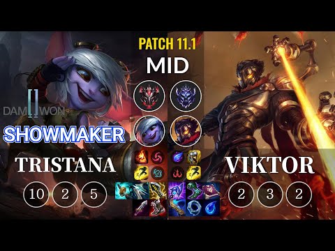DWG Showmaker Tristana vs Viktor Mid - KR Patch 11.1