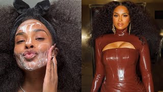 Ciara before and after she gets ready for the 2024 SAG Awards with OAMskin care