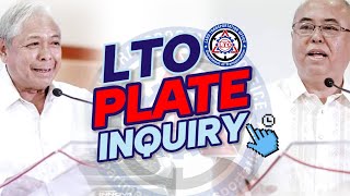 LTO Plate Replacement Inquiry Website - Check Your Plate Number