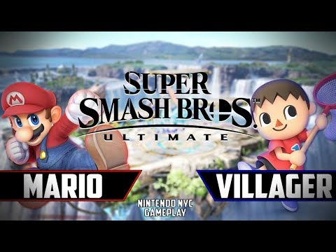 Mario and Villager Gameplay - Super Smash Bros Ultimate