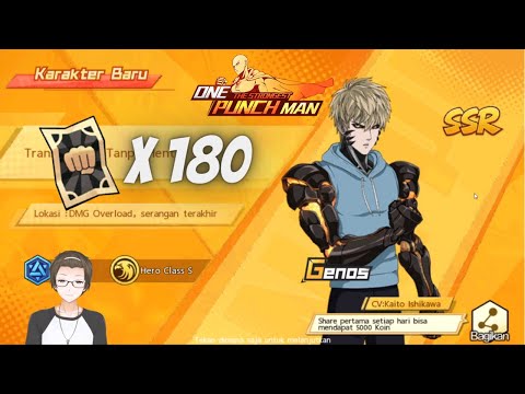 180 Black Tiket Genos SSR Full Power - One Punch Man The Strongest