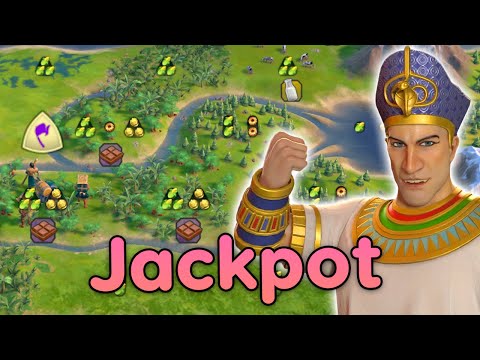 Ramses hit the JACKPOT with this start location - Civ 6 Ramses Egypt Leader Pass