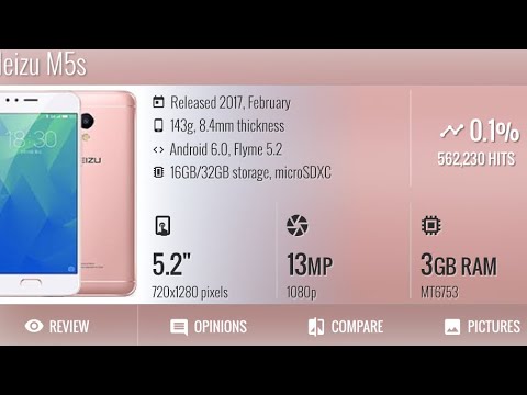 Meizu M5s spesifikiasi dan data
