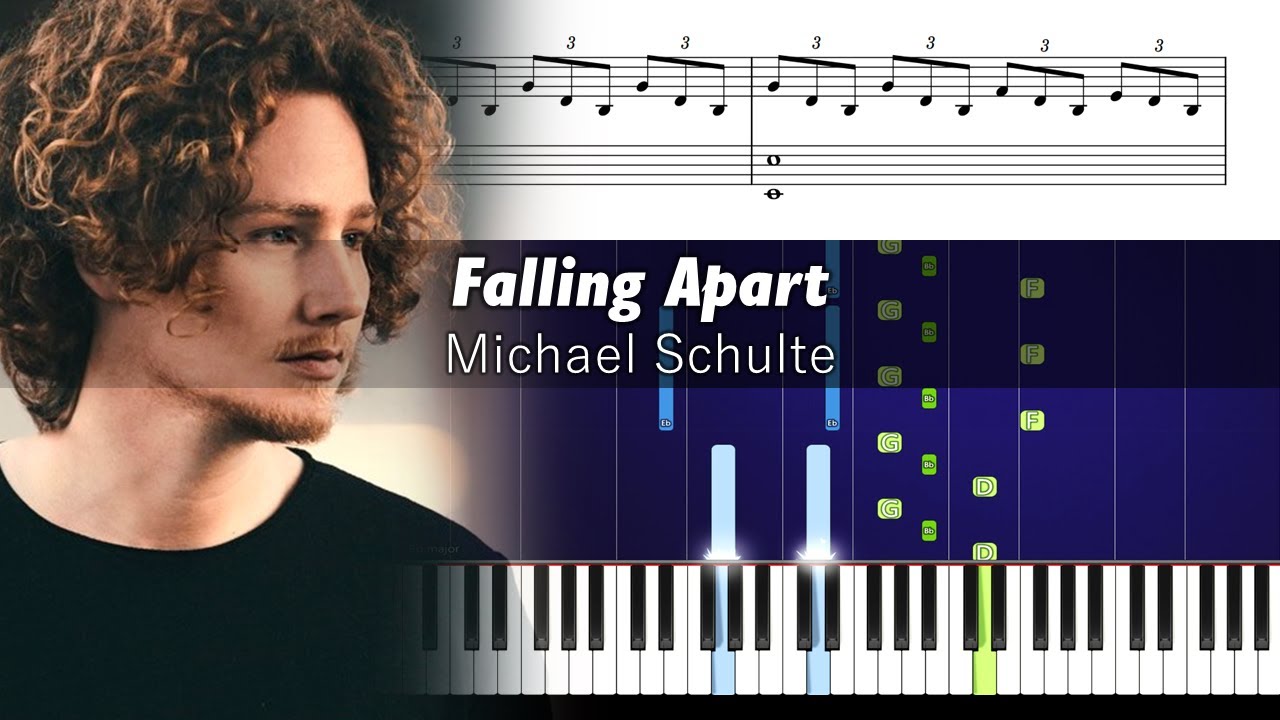 Michael Schulte - Falling Apart - ACCURATE Piano Tutorial