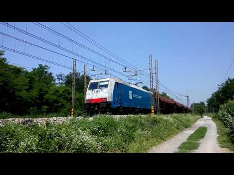E.483 103 NORDCARGO CON TRAMOGGE E CISTERNE TRANSITA A LENTATE (Monza) 7 - 7 - 2017