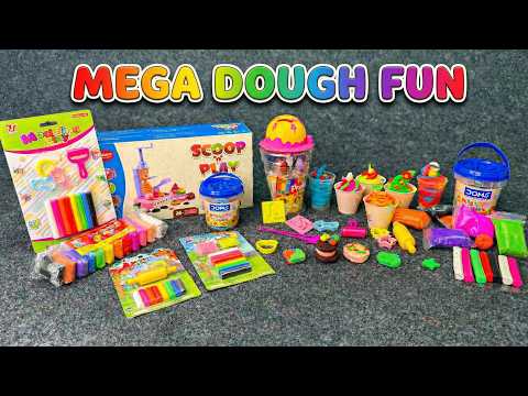 Play Dough Mega Unboxing 🍦 Ice Cream Maker + Modeling Clay Fun for Kids  Creative Dough Play