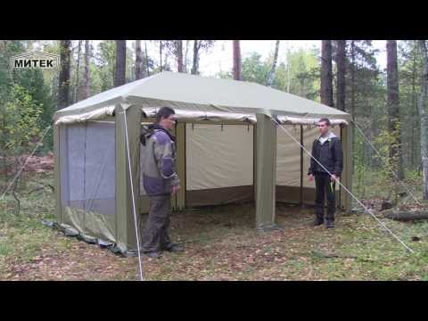 Видео сборки шатра "Пикник" 2,5*5 метров от компании МИТЕК