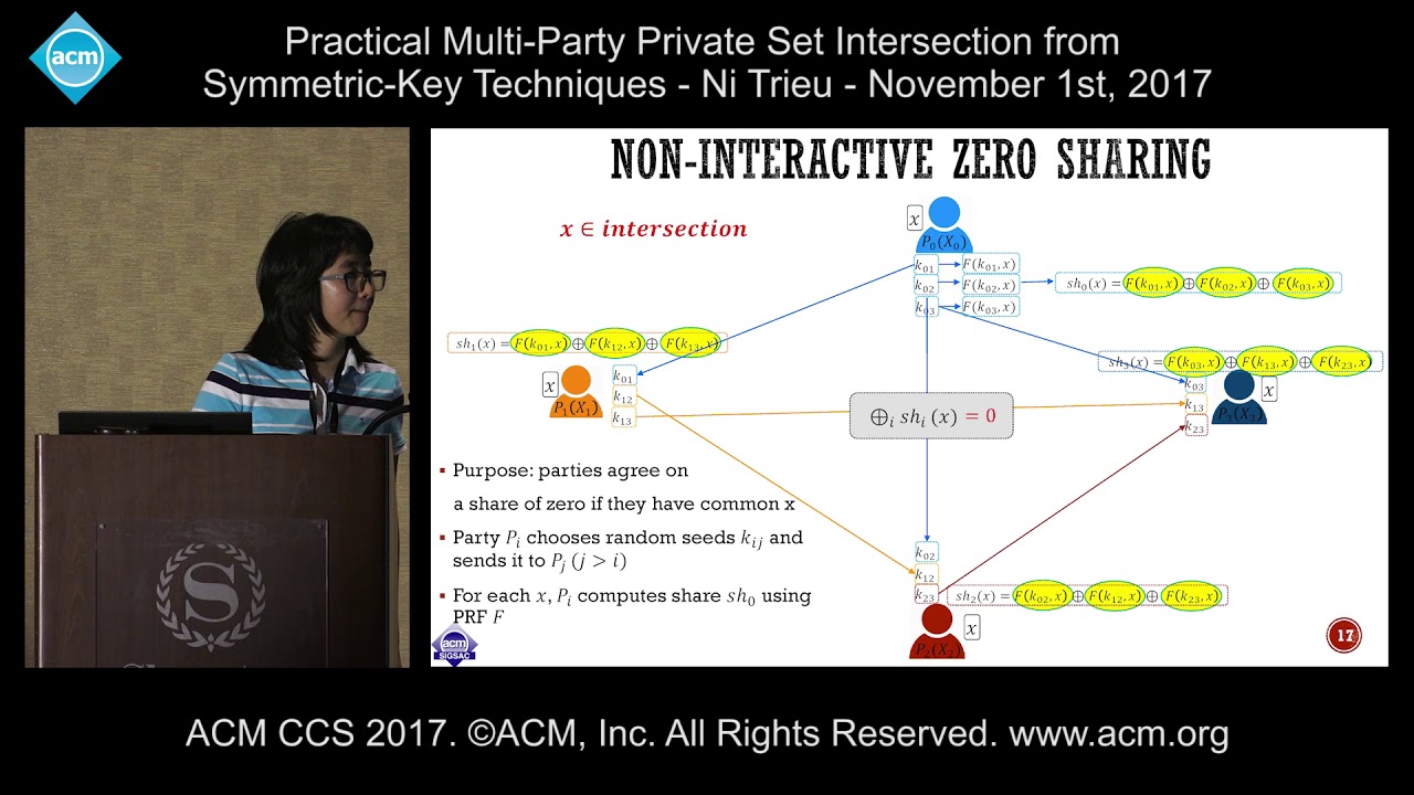 ACM CCS 2017 - Practical Multi-Party Private Set Intersection [...] - Ni Trieu