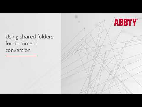 Phần mềm ABBYY FineReader Server – Set Up a Shared Folder