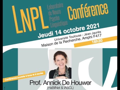 Une conférence sur « Le bilinguisme au sein de la famille » par Annick De Houwer