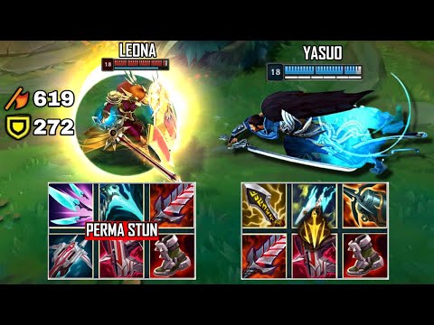 PERMA STUN LEONA vs YASUO FULL BUILD FIGHTS & Best Moments!