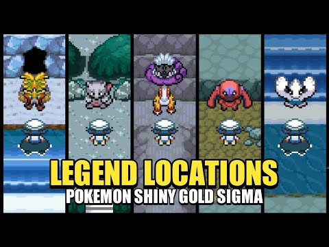 POKEMON SHINY GOLD SIGMA 1.5.1 - ALL LEGENDARY POKEMON LOCATIONS