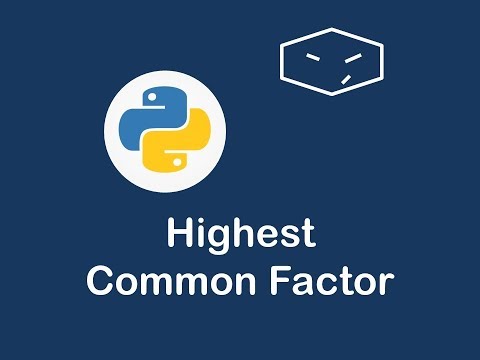 highest common factor in python 