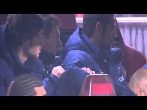 Leo Messi & Neymar Talking on the bench -  Atletico Madrid vs Barcelona 11/1/2014 HD