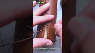 Upcycling cardboard rolls into custom leather wrap
