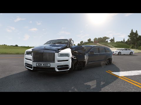 BeamNG Drive - Realistic Crossroad Crashes #1💥🔥