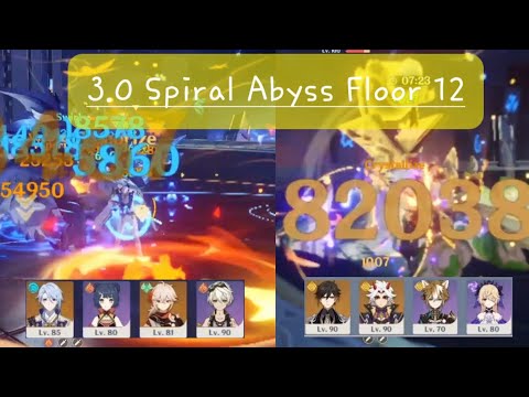 3.0 Spiral Abyss Floor 12 ft Vap Ayato & WhiteBlind Itto || Genshin Impact