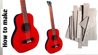 DIY || How to make guiter with cardboard || Easy and step by step