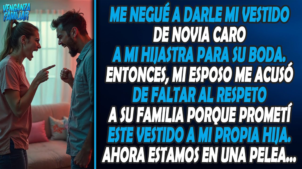 Me negué a darle mi costoso vestido de novia a mi hijastra para su boda. Entonces mi esposo...