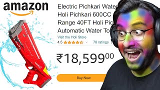 I BOUGHT THE WEIRDEST HOLI PICHKARI FROM AMAZON