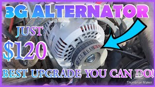 3g alternator conversion upgrade with parts list and installation 6.9 7.3 idi diesel race truck ep.9