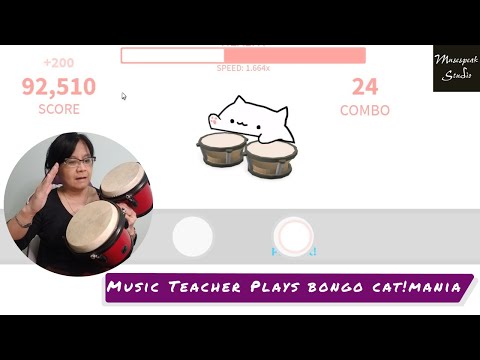 Music Teacher Plays #ROBLOX bongo cat!mania #videogame - YouTube