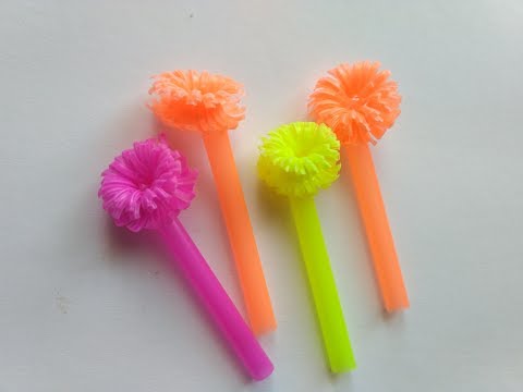 How To Make Flower From Drinking Straw - Craft tutorial
