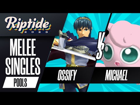 Ossify (Marth) vs Michael (Jigglypuff) - Melee Singles Pools - Riptide 2023