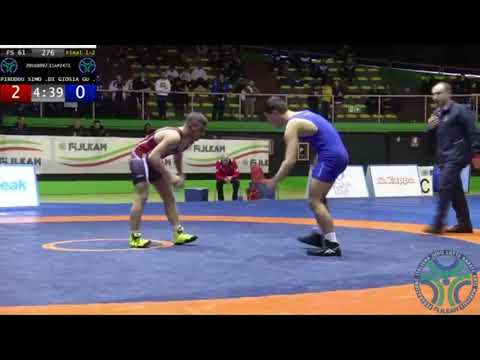 Finale Piroddu Simone V.s Di Giosia Guido dei Campionati Italiani Juniores di Lotta kg 61
