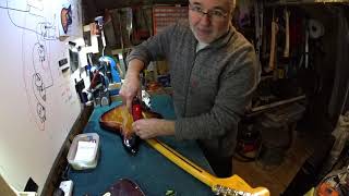Video thumbnail for Squier Vintage Modified Jaguar HH re-fret and rewire by Sam Deeks