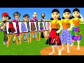 Squid Game Vs Scary Teacher 3D Drawing Dress Skirt Vs Wooden Door Nice Or Error 5 Times Challenge