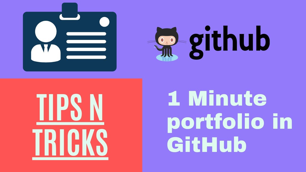 Create a portfolio in 1 minute using GitHub Pages