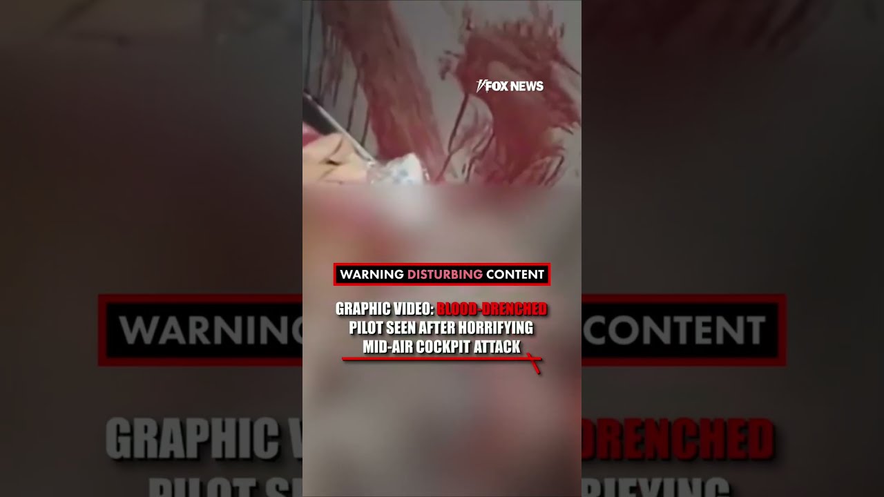 Video thumbnail for Blood-soaked pilot seen after HORRIFYING mid-air cockpit ATTACK #shorts #world #breakingnews