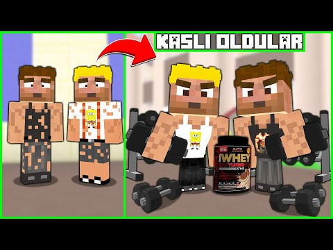 ALİ VE EFEKAN 24 SAAT BOYUNCA KAS YAPTI! 💪 - Minecraft ZENGİN FAKİR HAYATI