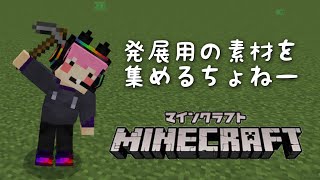 【えびクラ】初期リスポン地を豊かにするため素材集めする！【マイクラ実況】