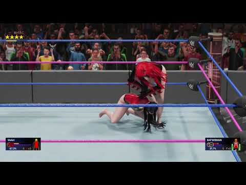 WWE 2K19 Violet Parr (Sexy Superhero suit) VS Batwoman ( Sexy Batsuit)