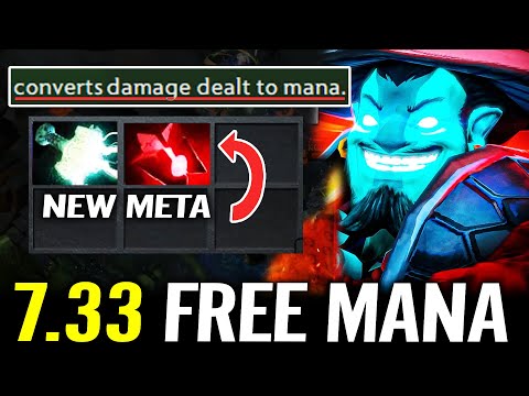 RIGHT CLICK HEAL MANA - New meta Storm Spirit 7.33 Dota 2 Insane Build