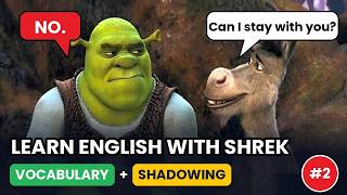 Learn English with SHREK 😂 "Can I Stay With You?" | Vocabulary + Shadowing (Lesson #2)