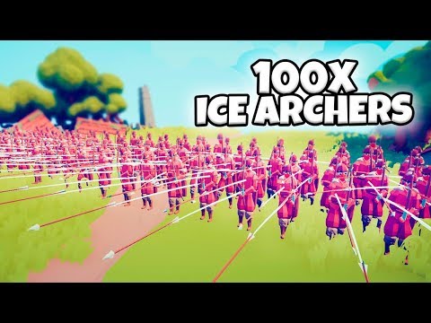 100x ICE ARCHERS VS EVERY FACTION | TABS GAMEPLAY