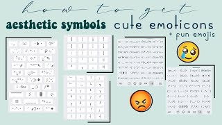 how to get aesthetic symbols and cute emoticons (+ fun emojis)