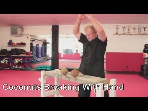 Coconut Breaking with one hand - Muhamed Hammerhand Kahrimanovic