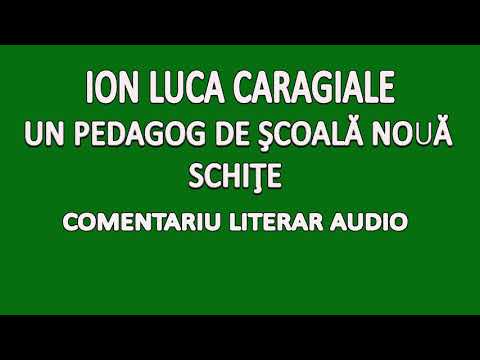 Un pedagog de şcoală nouă, Ion Luca Caragiale, Schiţe, Comentariu literar audio