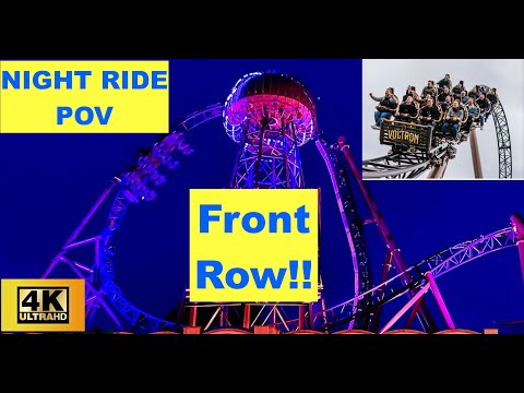 Voltron Nevera powered by Rimac Front Row Night Ride ON RIDE POV in 4K - Europa Park
