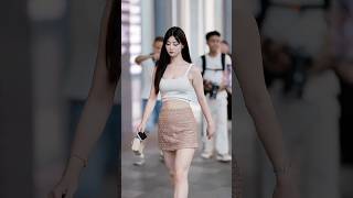 beautiful girl street fashion tiktok #chinesefashion #mejoresstreetfashion #shorts