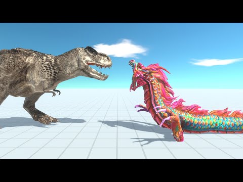 MODS 1 Vs 1 #14 - V Rex vs Chinese Dragon - Animal Revolt Battle Simulator