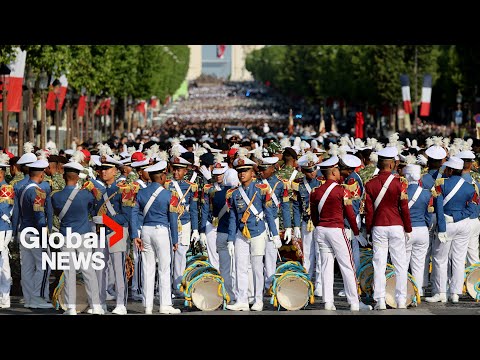 Bastille Day: Paris celebrates with record-breaking parade, Eiffel Tower fireworks display
